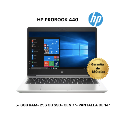 HP PROBOOK 440 I5 7 GEN 8 GB 256 GB SSD - REMANUFACTURADO
