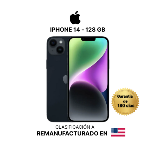IPHONE 14- 128 GB REMANUFACTURADO EN EE.UU- PRÓXIMAMENTE