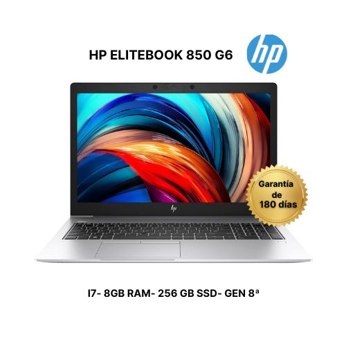 HP ELITEBOOK 850 G6 I7 8 GB RAM 256GB SSD GEN 8-REMANUFACTURADO