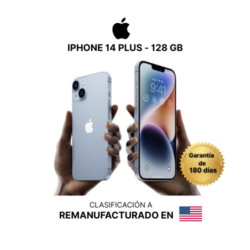 IPHONE 14 PLUS-128 GB- REMANUFACTURADO- PRÓXIMAMENTE