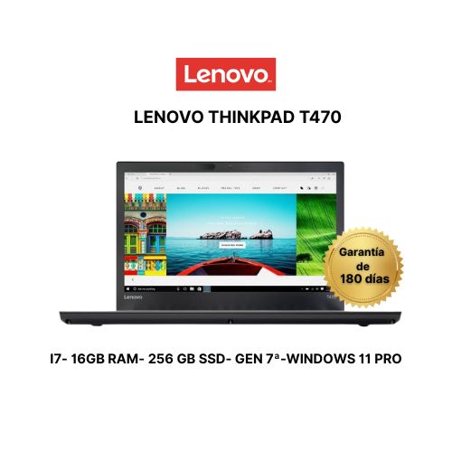 LENOVO THINKPAD 470-I7-GEN 7ª - 16 GB RAM- 256 GB SSD- REMANUFACTURADO