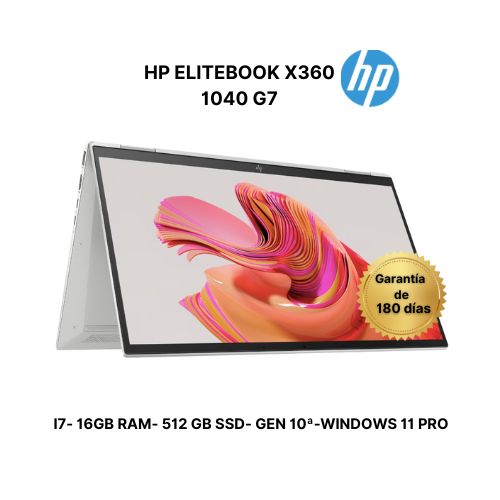 HP ELITEBOOK X360 1040 G7 i5 10ª Gen – 16GB RAM –512GB SSD-REMANUFACTURADO