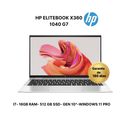 HP ELITEBOOK X360 1040 G7 i5 10ª Gen – 16GB RAM –512GB SSD-REMANUFACTURADO