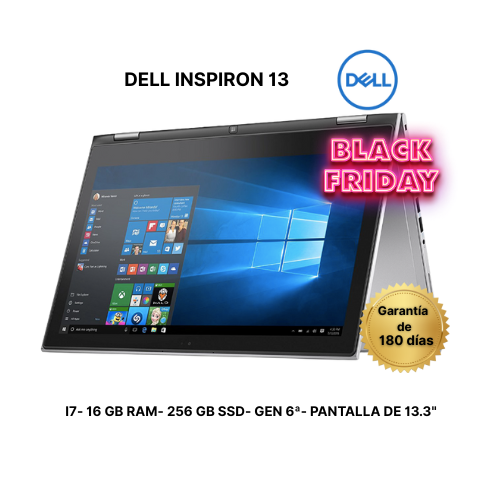 DELL INSPIRON 13- i7-6ª Gen – 16 GB RAM – 256GB SSD - REMANUFACTURADO