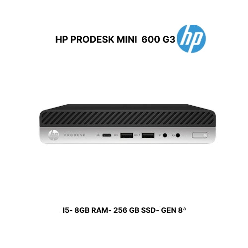HP PRODESK  600 G4-MINI CON CARGADOR- REMANUFACTURADO-PRÓXIMAMENTE