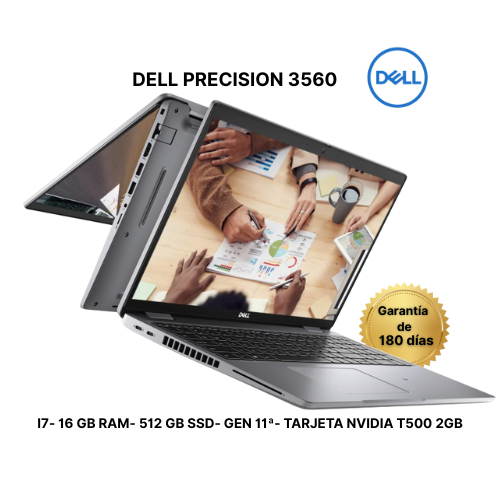 DELL PRECISION 3560 GEN 11 -  I7 - 16 GB- 512 GB- TARJETA NVIDIA T500 2GB
