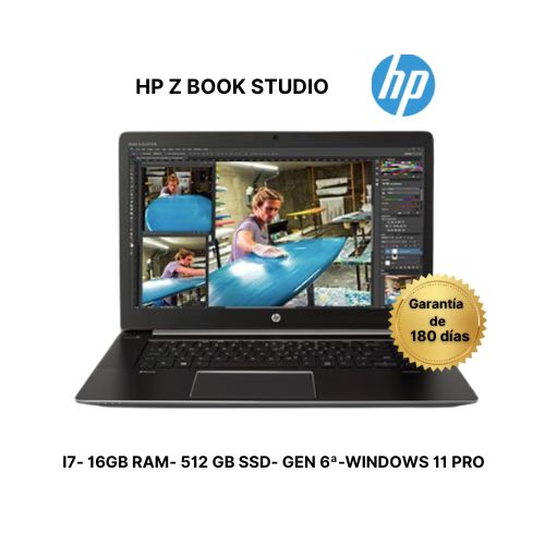 HP Z BOOK STUDIO 15 A G3- I7-6ª GEN- REMANUFACTURADO