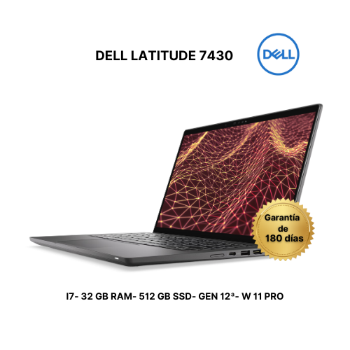 DELL LATITUDE 7430 GENERACIÓN 12- 32 GB DE RAM- 512 GB DE SSD- CORE I7- W 11-PRO REMANUFACTURADO EN EE.UU
