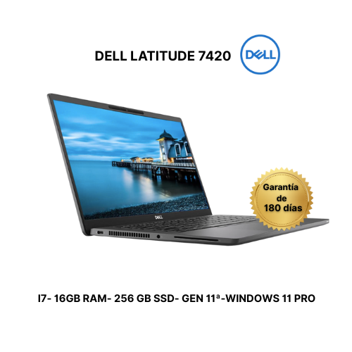 DELL LATITUDE 7420- I7-GEN 11ª- 16 GB RAM- 256 SSD- REMANUFACTURADO