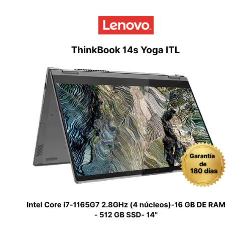 Lenovo ThinkBook 14s Yoga ITL-Intel Core i7-1165G7 2.8GHz (4 núcleos)- 16 de RAM- 512GB SSD
