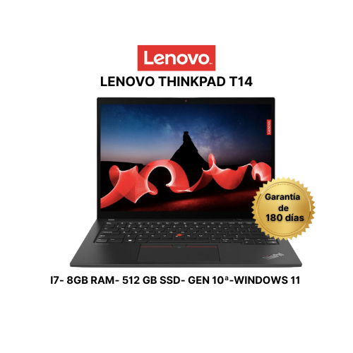 LENOVO THINKPAD T14-GEN 10 -   i7 – 8GB RAM – 512GB SSD -REMANUFACTURADO