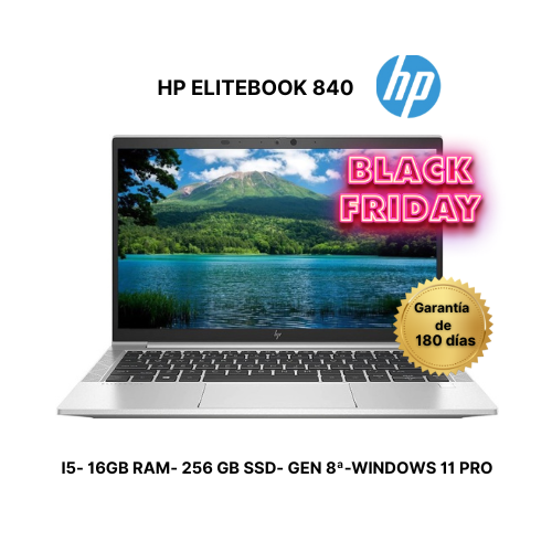 HP ELITEBOOK 840 -I5-8ª GEN -16 GB RAM- 256 GB SSD REMANUFACTURADO