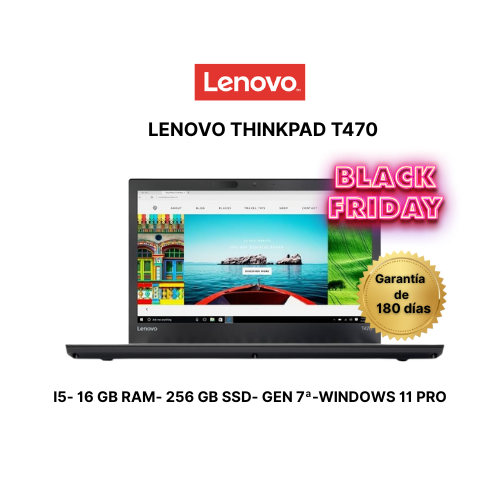 LENOVO THINKPAD 470-I5-GEN 7ª - 16 GB RAM- 256 GB SSD- REMANUFACTURADO
