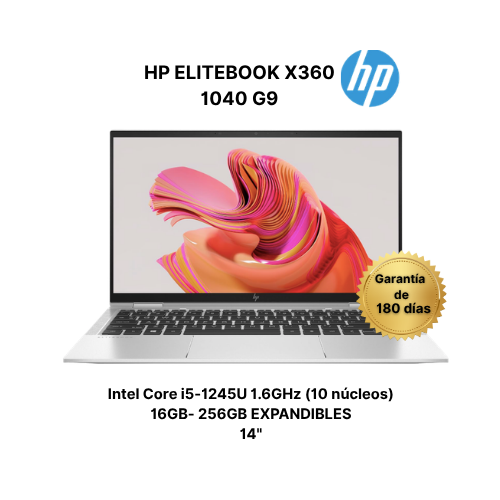 HP EliteBook x360 1040 G9 – Intel Core i5 12ª Gen – 16GB RAM – SSD 256GB – 14"