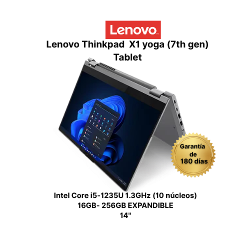Lenovo ThinkPad X1 Yoga Gen 7 – Intel Core i5 12ª Gen – 16GB RAM – SSD 256GB – 14"