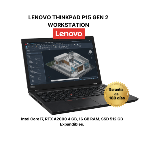Lenovo ThinkPad P15 Gen 2 — Intel Core i7, RTX A2000 4 GB, 16 GB RAM, SSD 512 GB