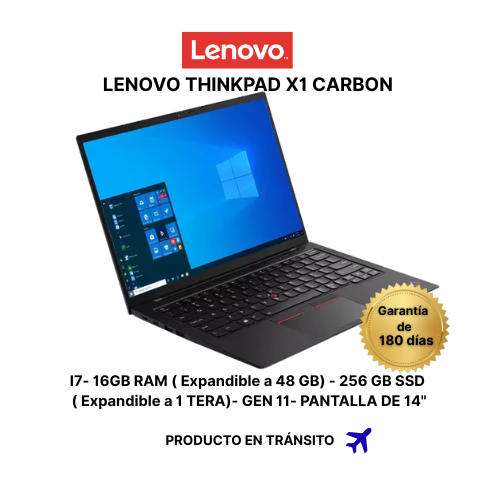 LENOVO THINKPAD X1 CARBON TACTIL - I7 RAM 16 GB- 256 GB DE SSD GEN 11