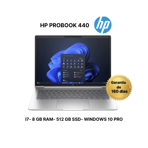 HP PROBOOK 440 I7 GEN 7 -8 GB RAM - 512 GB SSD - REMANUFACTURADO