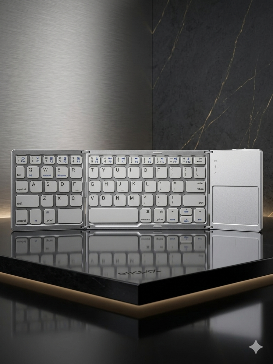Teclado Bluetooth Plegable con Touchpad